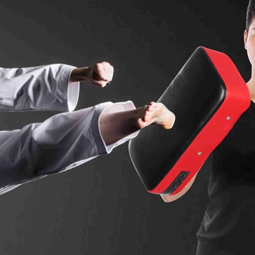 BuyWeek Taekwondo Taekwondo Pad skóra PU 40 x 20 x 10 cm podkładka tajska do sportów walki kickbox tabliczka uderzeniowa (czerwona)