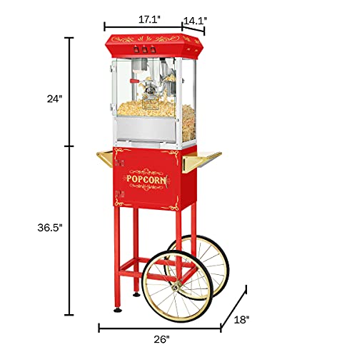 Superior Popcorn Company 4650 Spc Movie Night Full Popcorn Machine, 8 Oz, Red Floral #TOP1