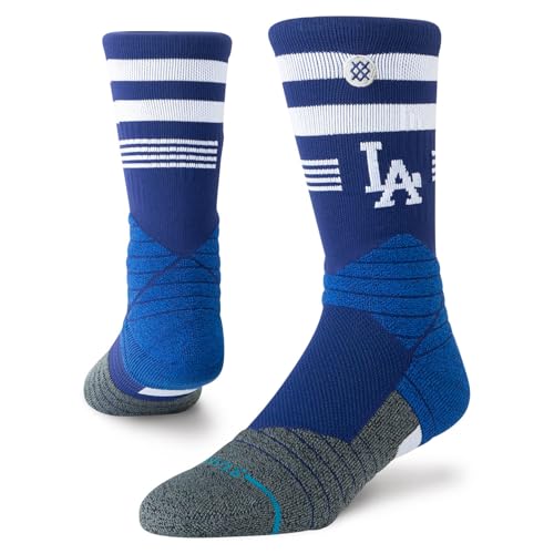 Stance Los Angeles Dodgers Unisex Crew Socks Blue Large