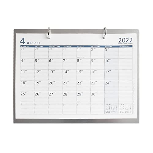 オーブ 2022年 カレンダー 4月始まり 卓上 金属 L型 L PPS-9