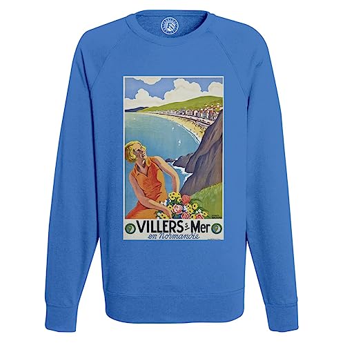 Sweat Shirt Homme Villers sur Mer un cadeau souvenir de Normandie vintage