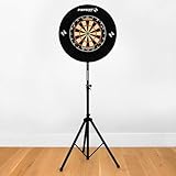 PINPOINT World Series Professional Dartboard - Bristle Dart Board | Darts Board for Bar Games and Pub Games | Optional Dartboard Stand & Dartboard Surround (Board + Stand + Surround)