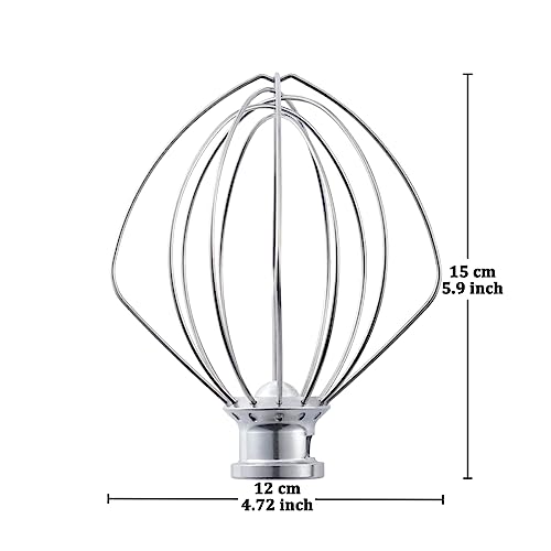 Wire Whip for KitchenAid Tilt-Head Stand Mixer Accessory Replacement, Egg Cream Stirrer, Cakes Mayonnaise Whisk,Whipping Egg White