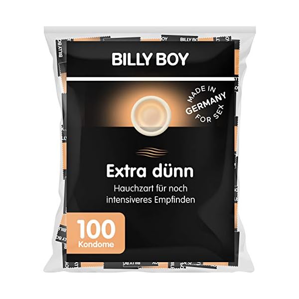100 Billy Boy Extra dünn Kondome - Hauchzarte Kondome für ein noch intensiveres Empfinden - Made in Germany