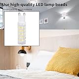 Wifehelper Zestaw 10 żarówek LED G9 do żyrandola, lampy LED 220 V, lampy ceramicznej z możliwością ściemniania, żarówki wymiennej do lampy halogenowej LED, żarówki halogenowej G9 do żyrandola,