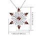 Elensan Women's 925 Sterling Silver Blue Crystals Snowflake Pendant Fashion Necklace Collarbone Chain (Red)