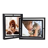 EXYGLO 2 Pack 8x10 Rustic Rotating Floating Picture Frames, Photo Frames for Vertical or Horizontal