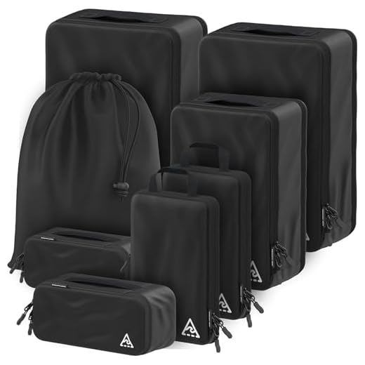 8-Piece Deluxe Travel Packing Cubes