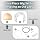 Old Lady Wig for Women,5Pcs Gray Wigs for Women Grandma Wig Costume Breathable and Comfortable with Glasses, Pearl Necklace & Accessories - 3