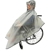 Wheelchair poncho wheelchair cover，Universal Waterproof Wheelchair RainCape with Reusable Clear...