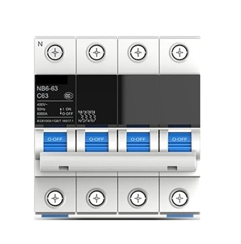 NB6-63 1P 2P 3P 4P AC 230/400V 10A 16A 20A 25A 32A 40A 50A 63A �T�[�L�b�g�u���[�J�[ DIN ���[����t���^�G�A�X�C�b�`(4P,63A)