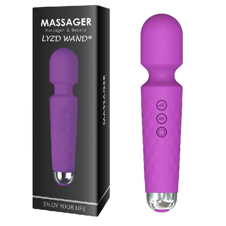 LYZD WAND Quiet Vibrato.r.s.s Vibrabra.t.e.r Vibratorter Women Toy Vibrat.o.rs S.ex Toys4Women Toys4couples, Vibrantoror for Men & Women Tool Vibrat.o.r 20 * 8 Mode Massagarr (Max) Purple