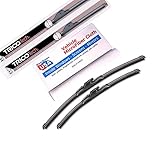 Beam Wiper Blades for 2011 Audi TT Quattro Set Trico Tech Beam Blades Wipers Set Bundled with MicroFiber Interior Car Cloth