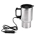 Tasse chauffante 12 V 450 ml électrique dans la voiture en acier inoxydable voyage tasse chauffante café thé voiture tasse tasse pour accessoire de voiture