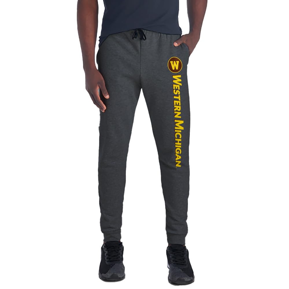 Officially Licensed Jogger Sweatpants Unisex for Men & Women with Pockets Collegiate Team Logo Charcoal Heather Collection
