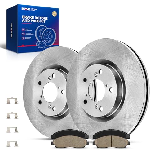 Image of KAX Front Brake Kit Fits Honda, Acura, Pilot, MDX, ZDX, RLX | OE Brake Rotors and Ceramic Brake Pads, 31468+D1280 Automotive Replacement Brake Kit