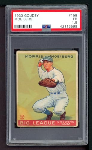 1933 Goudey # 158 Moe Berg Washington Senators (Baseball Card) PSA PSA 1.50 Senators