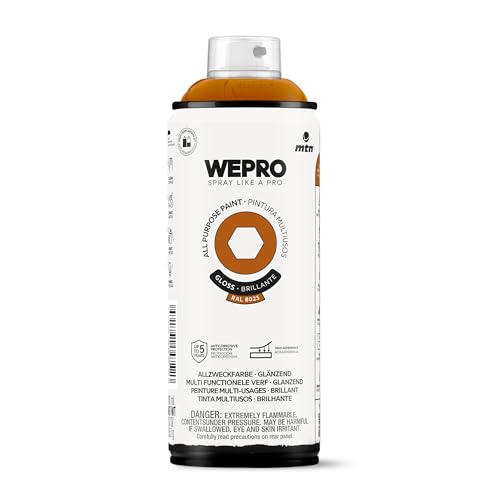 MTN WEPRO Solvent Brillante RAL 8023 Marrón Cuero Spray 400ml