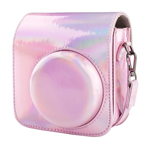 BriLumin Funda para Cámara Fujifilm Instax Mini 12, Funda de Cuero PU es Compatible con la Cámara Instantánea para Instax Mini