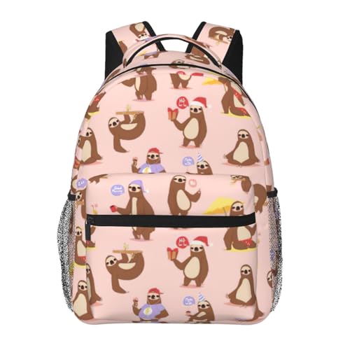 Mochila plegable ultraligera con dibujo de perezoso para deportes de exterior y excursiones