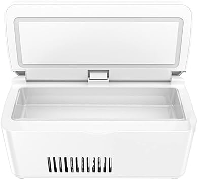 Portable Insulin Cooler Refrigerated Box LCD Display,Insulin Travel case Portable Insulin Travel case car Refrigerator 7800mAh Battery with Bag Color White