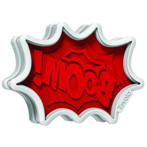 Tovolo Burst Reversible Templates Set Of 6 Stamps, Comic Book Cookie Cutter, Dishwasher-Safe, Red #TOP6