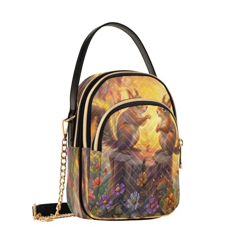 Sac à bandoulière pour femme fille sac à main imprimé et porte-monnaie B434