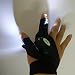 IdealPlast Outdoor Fishing Gloves Fingerless Glove Magic Strap With LED Flashlight Survival Camping Hiking Rescue Tools(Right Hand)