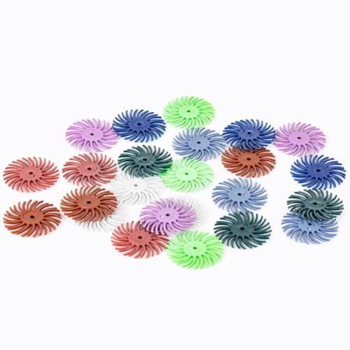 CashMuch - CashMuch Kit de disques à poils radiaux de 2,5 cm, roue de polissage abrasive à tige de 3 mm pour le travail du bois, les dentaires, les bijoux et les travaux manuels, 10 pièces avec tige d'extension