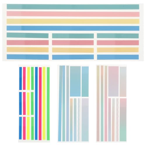 Veemoon Lot de 4 Onglets pour Livres Transparents en Pet, Autocollants Amovibles Étui Compact, Design Fin et Couleurs Néon Vives pour Prise de Notes et Annotation