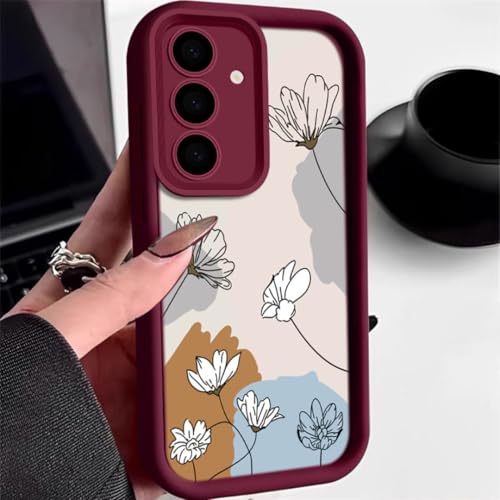 Coque Samsung S23 FE anti-rayures souple résistant aux chutes couleur lie-de-vin