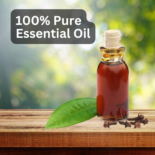 Image of Aroma Treasures 100% Pure Clove Leaf Essential Oil | 100% Pure & Natural Theraputic Essential oil for healthy Skin, body, Aromatherapy - 10ml