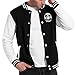 Produktbild Dan and Phil Herren Damen Plus Samt Mode Baseball Uniform Jacke Sportjacke, Schwarz, L
