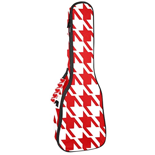 Sac de transport pour ukulélé étanche et rembourré pour une protection optimale en tricot rouge