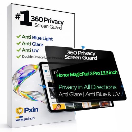 Image of Pxin Tablet Privacy Guard compatible with Honor MagicPad 3 Pro 13.3 inch | Privacy screen protector | Anti Glare | Anti Spy Screen | Reduces blue light | 360 degree Privacy Screen | Eye Protection