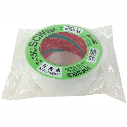 光洋化学 気密防水テープ エースクロス アクリル系強力粘着 両面テープ 剥離紙付 SCW クリア 50mm×20M