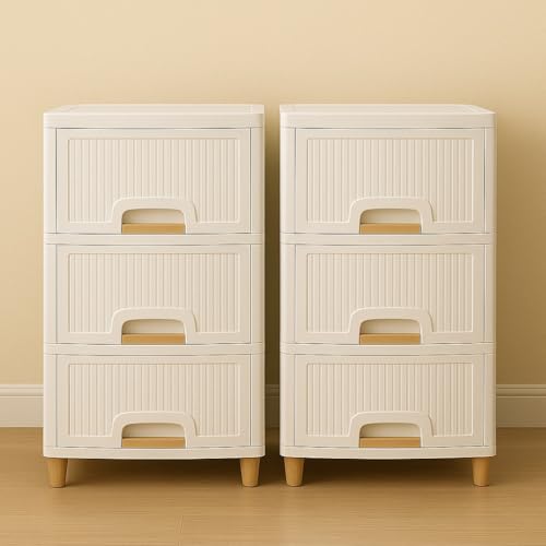 Image of mechdel Cupboard Rack for Clothes Plastic Cabinet for Storages Foldable Wardrobe for Clothes Plastic Cloth Rack for Storages Clothe Storage (Cupboard Rack-1 Door - White, 3+3 (Set))