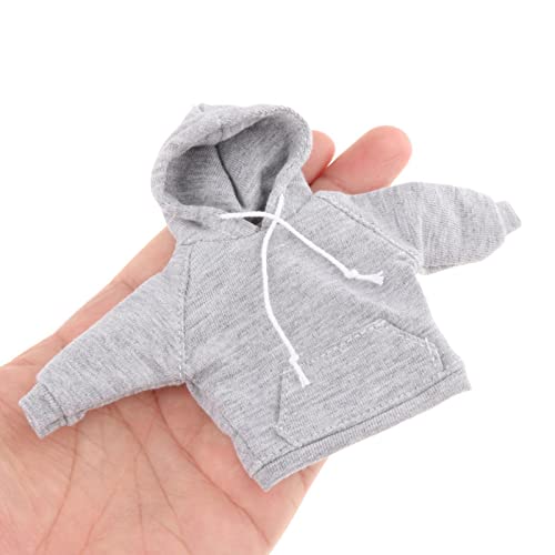 Yiju 1/12 Scale Male Figure Clothes Clothing Handmade Training Suits Sportswear For 6 Inch Male Collectable Action Figures Body Accessory, Gray Hoodies Top #TOP5