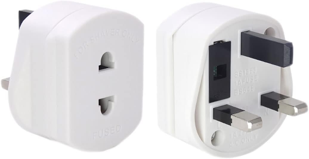 GoodTool Europe to UK Adapter Plug, US to UK Shaver Plug Adapter, 2 Pin