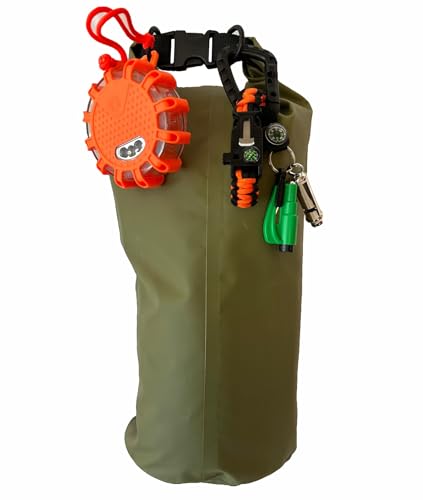 Mochila Emergencias 72h para inundaciones - Waterproof DRYBAG-10L Mochilas Emergencia 72h (1 Persona) – 60 Piezas