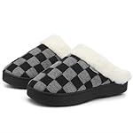UBFEN Womens Slippers Classic Plaid Winter Warm with Memory Foam Fluffy House Shoes Platform Indoor Bedroom - Image 5