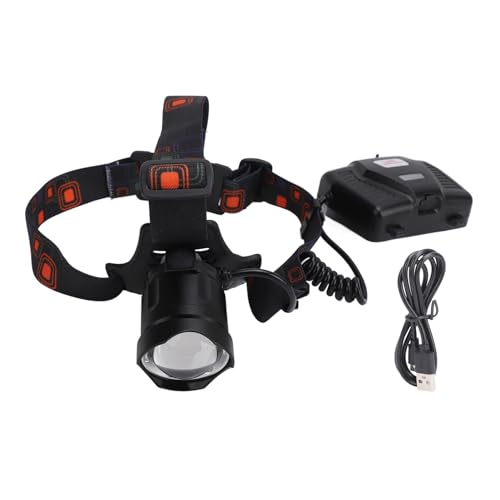 Linterna frontal LED P70 de aleación de aluminio con enfoque de precisión recargable