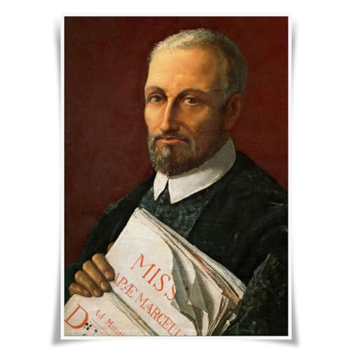 Image of Lrajan&Daucus Top 100 Classical Composers Portrait Posters - A3 Premium Fabric Prints for Music Lovers, Educators & Home Studio Decor (33 Giovanni Pierluigi Da Palestrina)