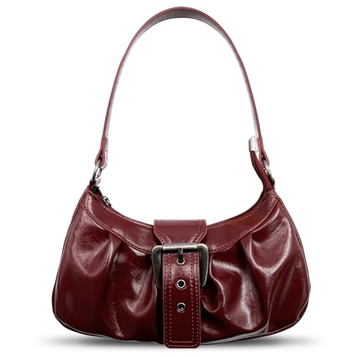 Image of Shoulder Bag for Women, Y2k Purse Top Handle Shoulder Bag Buckle Punk Hobo Clutch Purses Bags