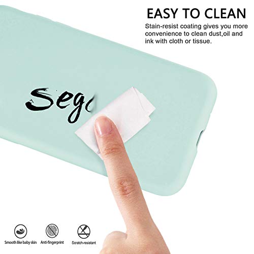E Segoi Samsung Galaxy S10 5G Case (5G Version Only), Liquid Silicone Gel Rubber Shockproof Case Soft Microfiber Cloth Lining Cushion Compatible With Galaxy S10 5G 6.7 Inch [2019] - Mint #TOP5