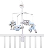 Handwäsche Nattou Mobile mit Musik für Babybett, Jungen, blau - Sam und Toby