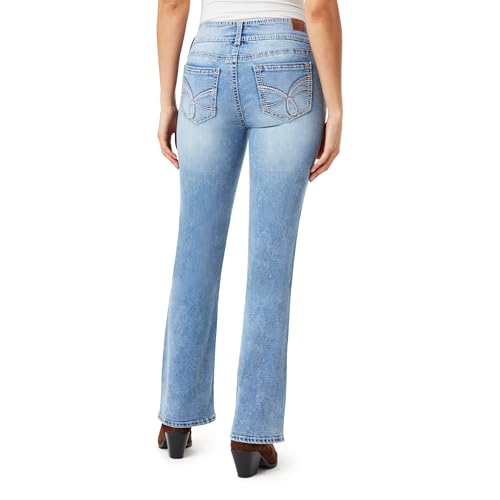 Image of WallFlower Luscious Curvy Bootcut Jeans for Women, Mid-Rise Insta Stretch Denim, Size-Inclusive Juniors Jeans