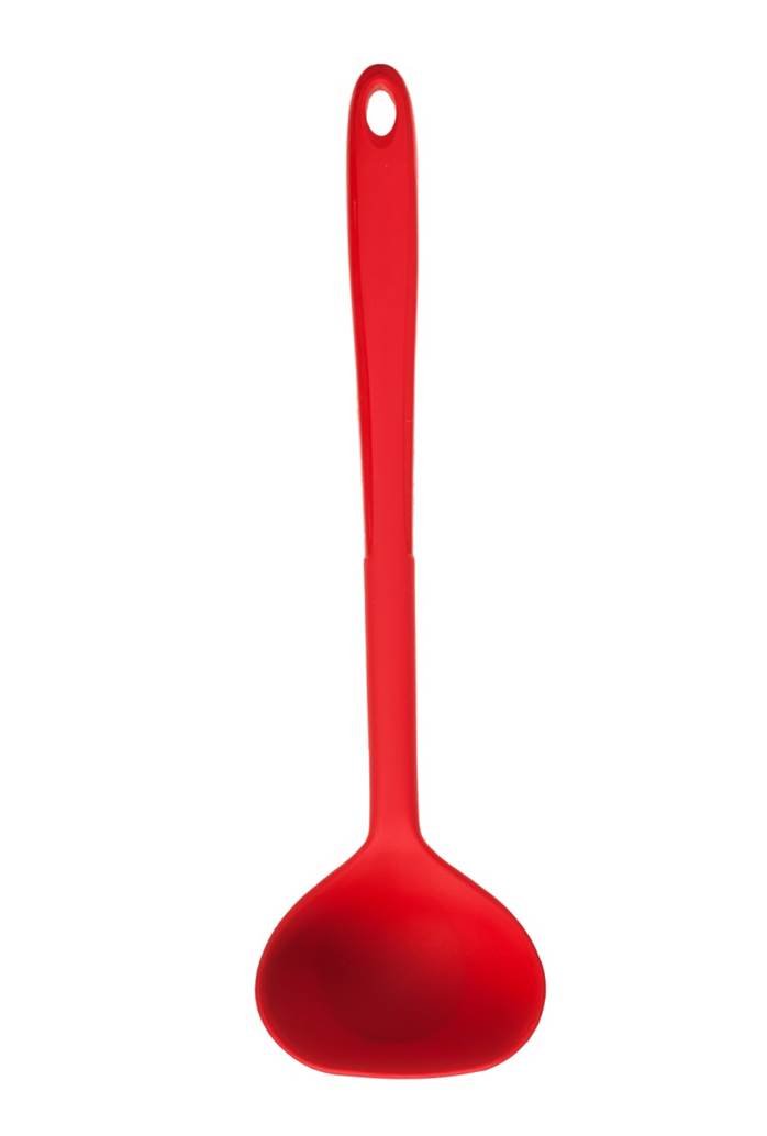 Kochblume Ladle L | Premium Silicone | Heat Resistant | Dishwasher Safe | 30 cm | Colour: Red