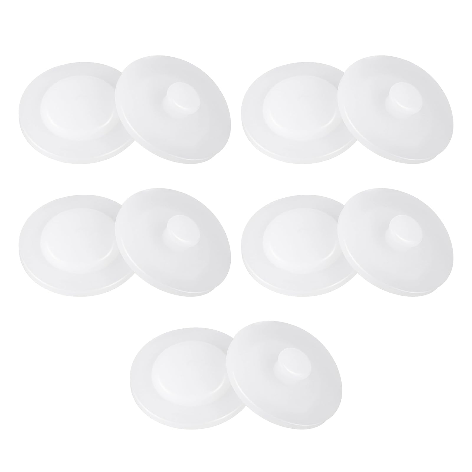 10 Pcs Bottle Seals, Non Spill Bottle Lid Plug, Water Bottles Lid Replacement for Travel, Silicone Bottles Replacement Caps for Straw Holes for Liquid Containers Caps, White