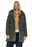 Orolay Women's Winter Thicken Puffer Coat Warm Jacket with Hood Army Green X-Large